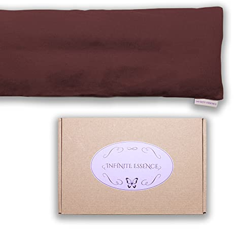 LAMARE Saco Semillas Microondas de Trigo y Lavanda 48 x 15 cm Funda Lavable 100% Algodón - Cojín Térmico Para Cervicales y Cólicos Terapia Frío y Calor. Saco de Semillas Para Microondas. Granate