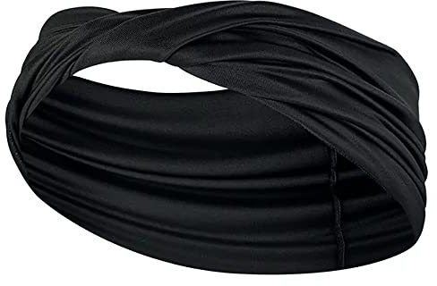 Nike Unisex – Erwachsene W Yoga Headband Wide Twist StirnBND, Black/Anthracite, one Size