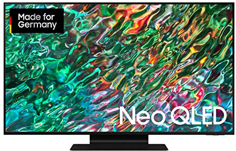 Samsung Neo QLED 4K QN90B Televisor 43 (GQ43QN90BATXZG, modelo alemán), Quantum HDR 1500, procesador Neo Quantum 4K, Dolby Atmos, Smart TV, 2022, negro titanio