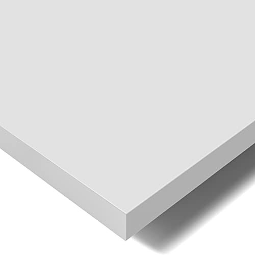 POKAR Tischplatte 2,5 cm Massiv Schreibtischplatte Bürotischplatte für Schreibtisch, Esstisch, Lichtgrau, 140 x 70 x 2,5 cm
