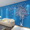 Stickers Muraux Arbre - Stickers 3D DIY Mural Autocollants Arts Décoration de la Maison pour le Salon Chambre Cadeau de Noel Garderie Sticker (Argent Droite,M-250 * 130cm)