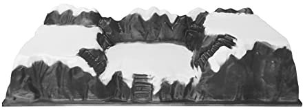 Magie di Natale Base per scena villaggio natalizio montagna in rilievo innevata (Vallata 78 cm)