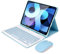 SOPPY iPad Tastatur Hülle mit Maus, Bluetooth Tastatur für iPad Air 5. 2022, iPad Air 4. 2020, iPad Pro 11 Zoll 2022/2021/2020/iPad Pro 2018, abnehmbare Tastaturhülle, Blau