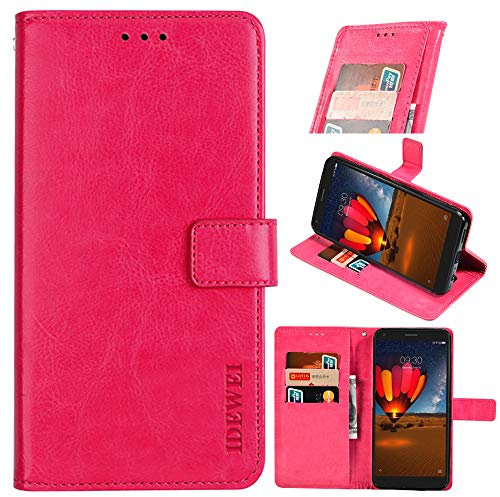 BellaCase Coque Oppo Realme 10 4G Étui en Cuir Premium Oppo Realme 10 4G [Emplacements pour Cartes] [Béquille] [Magnétique] Housse pour Smartphone Oppo Realme 10 4G(Rose Rouge)