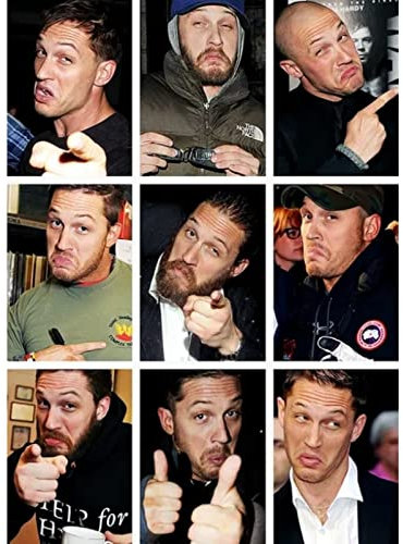 BOBSLA Poster: Tom Hardy Film Schauspieler Poster, Wohnkultur 50x70cm, Ungerahmt, Matte, Indoor, Braun und Blau