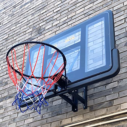 Basketballkorb Tragbare Basketballkörbe für Draußen, Outdoor-Basketballkorb für Kinder, Metall-Basketballfelge und Tore, 110×75 cm Zielbrett mit Kantenschutz (Color : Black)