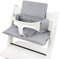 Sitzkissen Ersatzbezug Bezug Kissen-Set Sitzverkleinerer kompatibel mit Stokke Tripp Trapp für Hochstuhl-Kinderstuhl Mod. 2 (org. hellgrau)