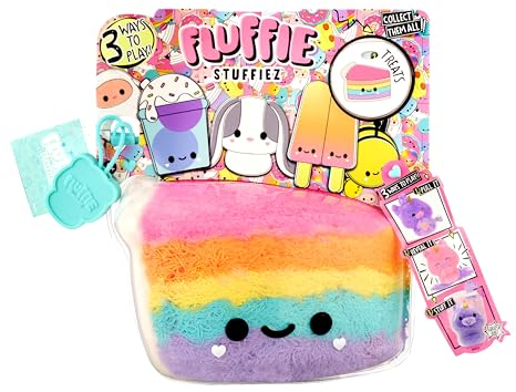 Fluffie Stuffiez Small Collectible Plush - Tarta - Revelación Sorpresa al Abrir la Caja - Acogedor Peluche de la Familia Treats - Juego Táctil e Inquieto - para Niños Mayores de 4 Años