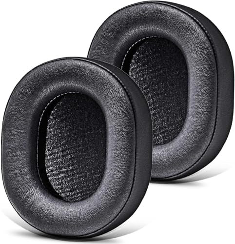 ATH M70X Ear Pads - TRANSTEK Replacement Ear Cushion Compatible with ATH-M70X Headphones I Thicker Memory Foam (Protein Leather)
