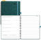 POPRUN Kalender 2025 Buchkalender A4 Notizbuch (Aug.2024-Dez.2025), ca. A4 (26,5 x 21,5 cm), Terminplaner, Wochenplaner 2025 Ringbuch mit Softcover, FSC®-Zertifiziertem Papier - Petrolgrün