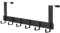Over Door Hook Hanger with 6 Heavy Duty Aluminum Alloy Hooks, Black Coat Hooks Rack Wreath Door Hanger Key Holder Storage for Bedrooms Kitchen Bathroom Jackets Purses Bags Clothes and Towels