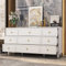 PREMTURE Kommode mit 9 Schubladen, Kommodeschrank,Schubladenkommode，Sideboard, Wohnzimmerschrank für Wohnzimmer, Flur，Diele MDF, 160 x 40 x 80 cm, Verdickte MDF-Platte，Weiß
