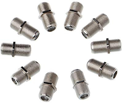 LIGSLN 10 Stück Joiner Barrels Connector F Stecker Kupplung Adapter 4 für Plus für TV