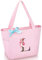Vavabox Handtasche Damen A-Z Reißverschluss Schultertasche, Geschenke für Damen,Bräute und Brautjungfern, Arbeit,Reisen,Einkaufen,Schule (L, Rosa)