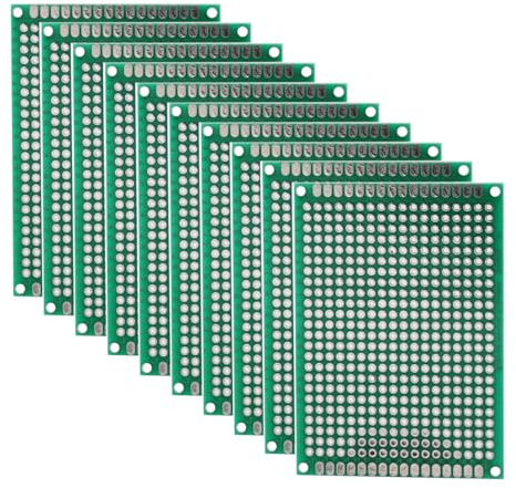 Heevhas Universalplatine doppelseitige Leiterplatten Universelle Leiterplatte Lochrasterplatine Lochrasterplatte PCB 4 x 6 cm Prototyp Kits PCB Board (10 Stück)
