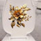 WC-Deckelaufkleber, Motiv: Goldene Blume, Schmetterling, wasserdicht, WC-Deckel, Tanksitz-Aufkleber, Spülkasten, selbstklebend, für Badezimmer