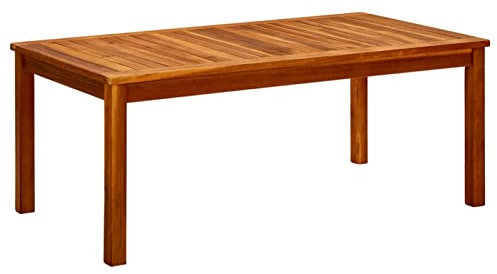 LAPOOH Mesa de Centro de jardín, Mesa Jardin Exterior, Mesa Terraza, Mesa Exterior, Mesas Terraza Y Jardín, Mesa Auxiliar Jardin, Madera Maciza de Acacia 110x60x45 cm