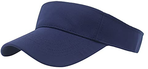 Casquette Visière de Pare Soleil Réglable Unisexe Visière de Golf Tennis de Protection Solaire Chapeau Sport Hat pour Femme Cyclisme Pêche Course Homme 2024 (Marine, Taille unique)