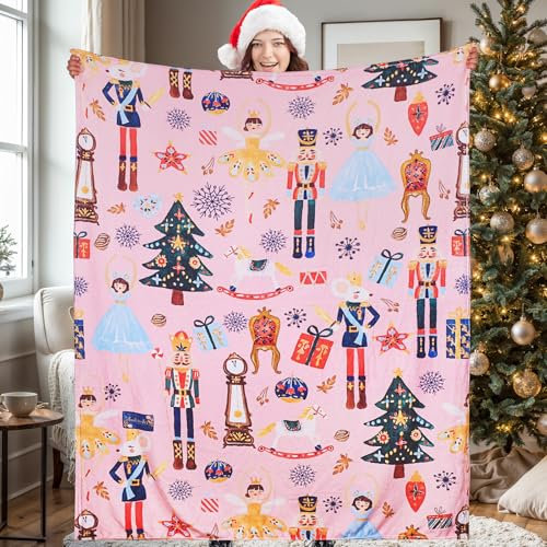 Nussknacker-Decke, flauschig, Weihnachten, Nussknacker-Überwurf, Decke, Soldat, Fee, Prinz, Maus, Geschenk, Flanell, Nussknacker, Ballettdecke für Kinder und Erwachsene, dekorative Decke für Zuhause,
