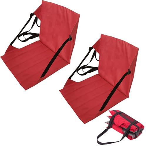 2PCS Tragbares Stadion Sitzkissen, Klappbarer Gepolsterter Bodenstuhl für den Außenbereich, Mountaineering Beach Weekender, für Outdoor Sportarten und Camping Wandern