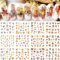 Gold Gelb Herbstblätter Nagelaufkleber Sticker - Herbst Ahornblätter Kürbis Deko Wassertransfer Zubehör - Fall Autumn Nail Art