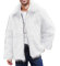 UHouse Winterjacke Herren Pelzjacke Warm Jacke Oversize Felljacke Stehkragen Bomberjacke Kunstfell Jacket Dickes Herren-Jacken Gefüttert Softshelljacke Faserpelzjacke Sale Angebote Weiß L
