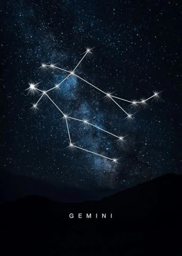 Raum Konstellationen Gemini Poster Und Drucke Leinwand Malerei Wand Kunst Bild Für Wohnzimmer Dekor 40X50Cm Kein Rahmen