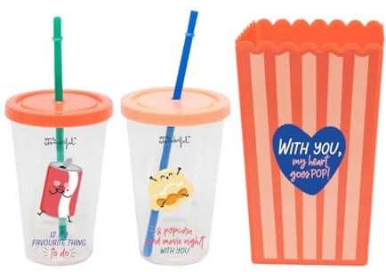 Mr. Wonderful Juego de Cuenco para Palomitas de maíz, Cerámica