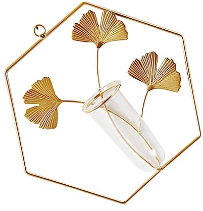 CAXUSD 1stk Wandschmuck Turm Selbstbewässernde Töpfe Für Zimmerpflanzen Fensterblumenvase Wasser Vasen Für Blumen Wandpflanzer Für Reagenzgläser Perlit Anlage Luft Knospe Eisen Golden