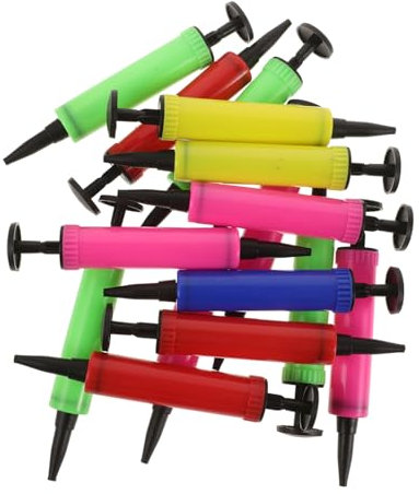 OFFSCH Lot De 15 Mini Pompes Gonflables Gonfleur De Ballons Gonfleur À Main Matériau Plastique Robuste Couleur Aléatoire