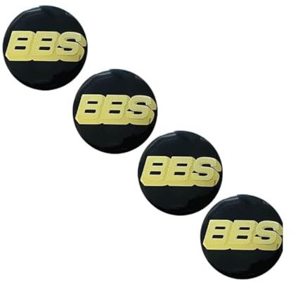 4 Stück Auto Nabendeckel Aufkleber, Radnabenabdeckung-Logo für BBS 65MM, Nabenkappen Abzeichen Sticker, Felgen Aufkleber,A
