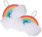 DEARMAMY 2Stücke Regenbogen Design Badeschwämme für Sanfte Körperreinigungsschwämme für Empfindliche Haut Bad und Leicht und Handlich für Junge Mädchen