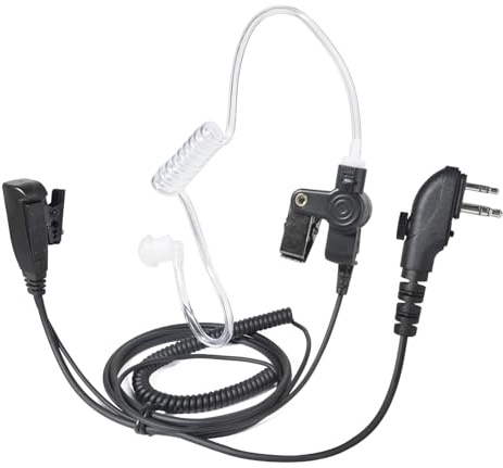 HYS Radio Earpiece Compatible for Hytera HYT PD505 TC-620 (1) | for HYT210 PD405 Walkie Talkie, Acoustic Tube Headset with Microphone and PTT (H3A)