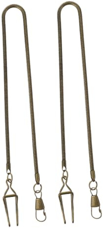 Gatuida Taschenuhrenkette aus Metall 2 Stück, Vintage, Schlicht, für Herren | Ersatzkette mit Glatter Oberfläche, Dekorativ, Angenehmes Tragegefühl, Passend für Kostüm und Tasche