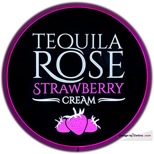 Real Led Neon Light Sign Custom Tequila Rose Strawberry Cream Logo Handmade Led Tube For Man Cave Wall Decor PVC 14x17