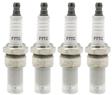 4 Stück Zündkerzen F7TC for Maschinen 4-Takt-Motor GX120 GX160 GX200 GX240 GX270 GX340 GX390