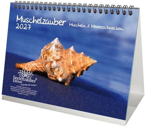 Muschelzauber DIN A5 Tischkalender für 2027 Muschel Meer - Seelenzauber