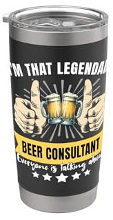 Legendärer Bier Berater Doppelwandiger Edelstahl-Thermobecher