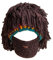 Metyou Perücke, Bartmütze, handgefertigt, gestrickt, warm, Wintermütze, Skimütze, für Damen und Herren Gr. Einheitsgröße, WIG-YELLOW