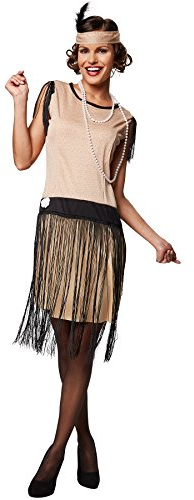 tectake dressforfun Frauenkostüm Swing | Schönes Kleid im 20er Jahre Stil | Inkl. Haarband (XL | Nr. 301608)