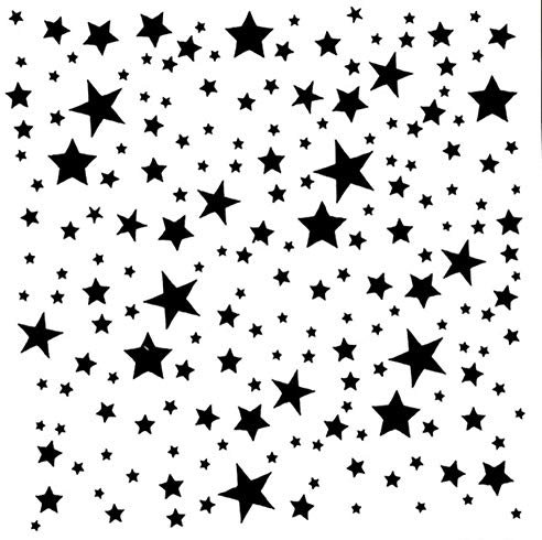 Boutique d'isacrea Pochoir Plastique 13 cm x 13 cm Étoile (01)