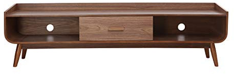 Miliboo Meuble TV Vintage Bois Noyer 180 cm Hallen