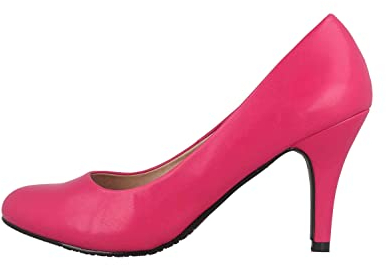 Andrés Machado - Elegante Damenschuhe aus Kunstleder mit 9,5 cm Absatz - AM422 - Damenschuhe - kleine Passform - Kunstleder Fuchsia - Größe EU 41