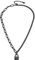 FOCALOOK Damen Kette schwarz Edelstahl Asymmetrische Panzerkette & Ankerkette mit Vorhängeschloss Anhänger Cool modische Modeschmuck Accessoire für Mädchen Frauen