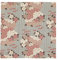 Japanisch Furoshiki Tuch Retro Blume Große 100×100 cm Made in Japan 100% Baumwolle Kissenbezug Modern Dekoration Furoshiki Stoff (Rosabeige)