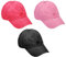 MEINICY Lot de 3 casquettes de baseball unies lavées, rétro réglables, cadeau pour homme/femme, non structuré/coton, Noir + rose + rose rouge, Taille unique