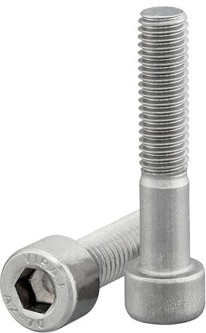 Zylinderschraube mit Innensechskant nach Norm DIN 912 / ISO 4762 Teilgewinde rostfreier Edelstahl A2 V2A Zylinderkopfschraube (M8 x 80 mm, 10 Stück)