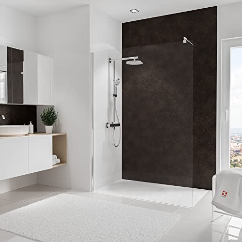 Schulte DecoDesign Duschrückwand, Metall Rost Dekor, 150 x 255 cm, Wandverkleidung aus 3 mm Aluminium-Verbundplatte als fugenloser Fliesenersatz