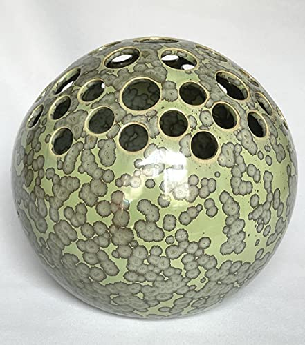 Kugelvase Steckvase groß Keramik Handarbeit 22 cm