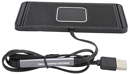 Caricabatteria per Auto Wireless Veloce, Pad di Ricarica Qi per Auto da 10 W 7,5 W, Dock per Stazione di Ricarica Antiscivolo per Auto per Telefono, per per e Altri Dispositivi
